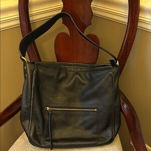 Cole Haan Jade Hobo, buttery soft black leather, slouchy meets structured